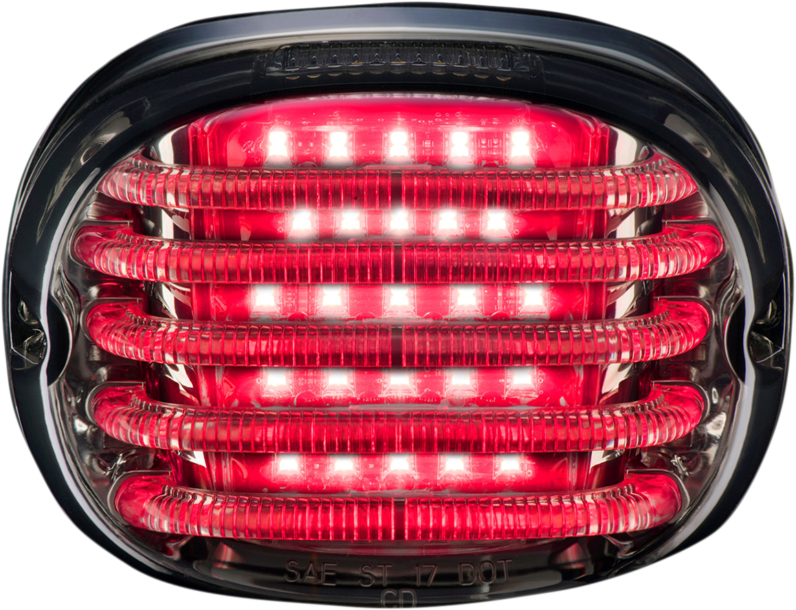 CUSTOM DYNAMICS Taillight - with License Plate Illumination Window - Smoke PB-TL-LPW-S