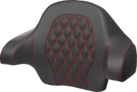 Thumbnail for SADDLEMEN Tour-Pak? Backrest Pad - Lattice Stitch - Red Stitch - FL '14-'24 814-07-15004
