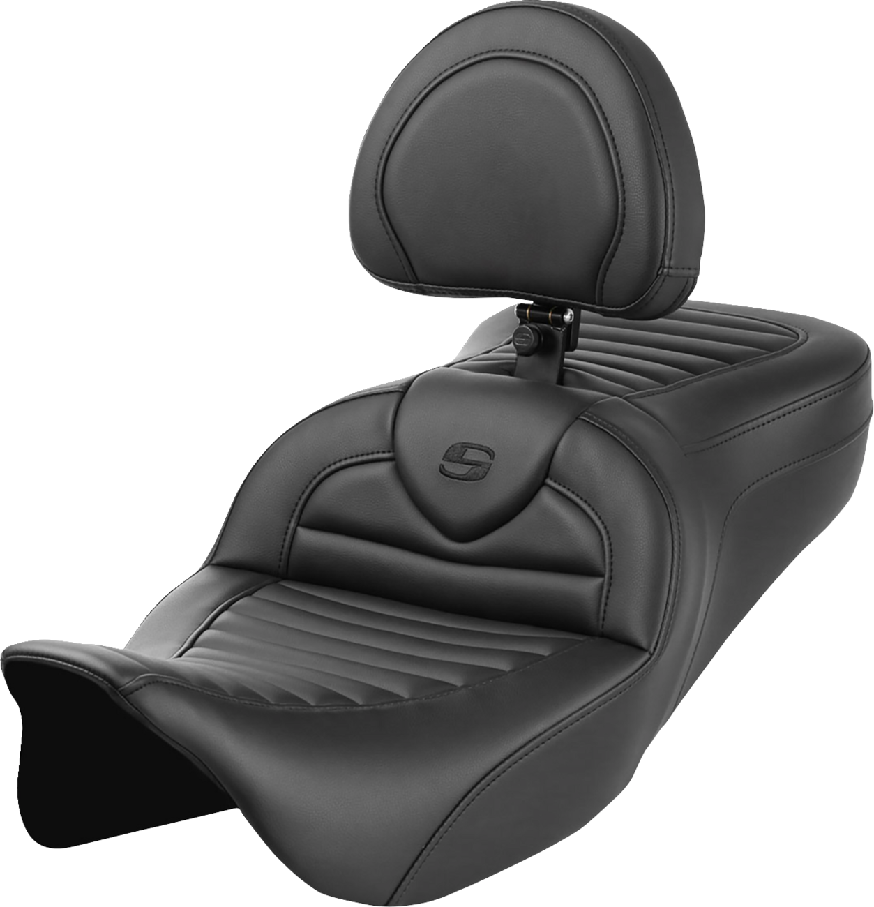 SADDLEMEN Roadsofa* Seat - with Backrest - Tuck-n-Roll - FL '08-'23 808-07B-202B0