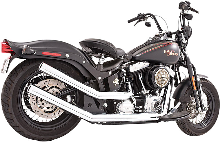 Upswept W/Star End Cap Chr Softail