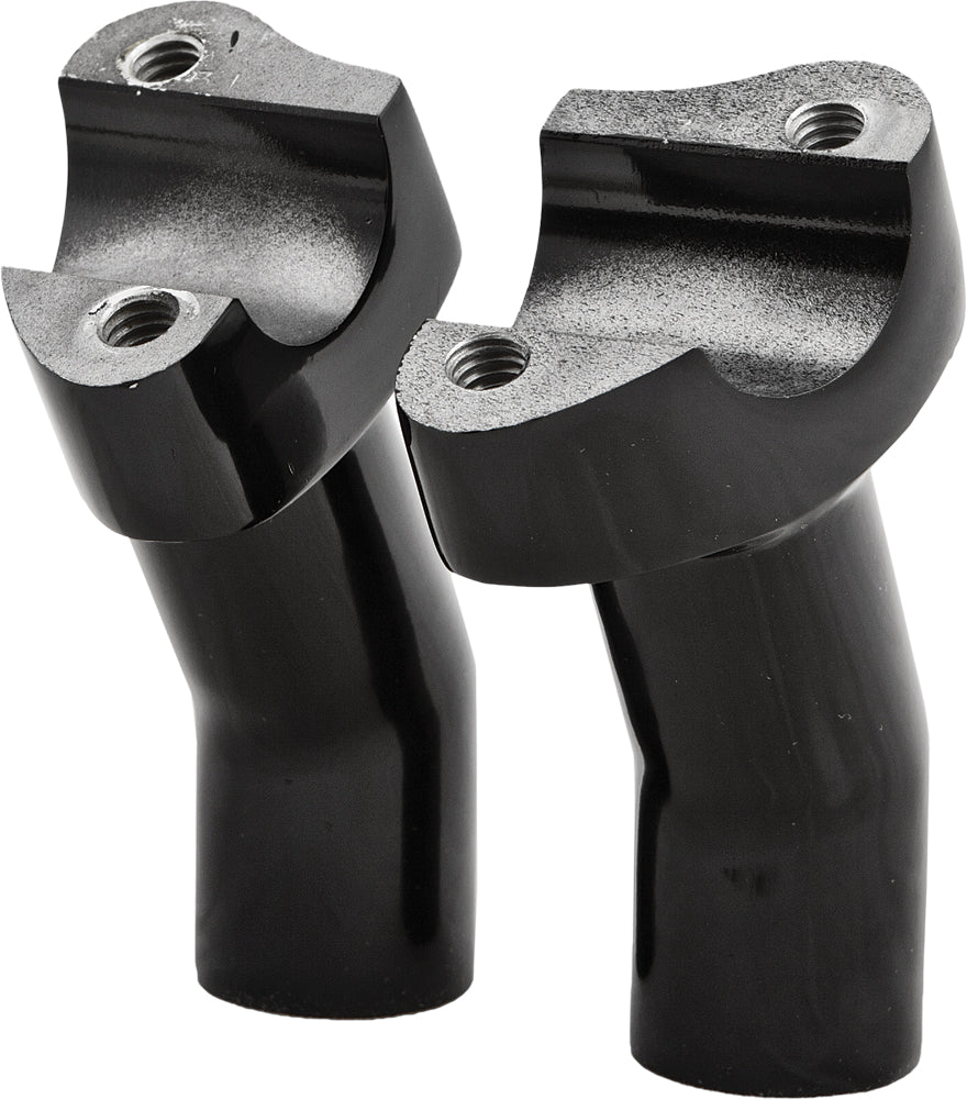H Bar Risers 3 1/2" Pullback Black
