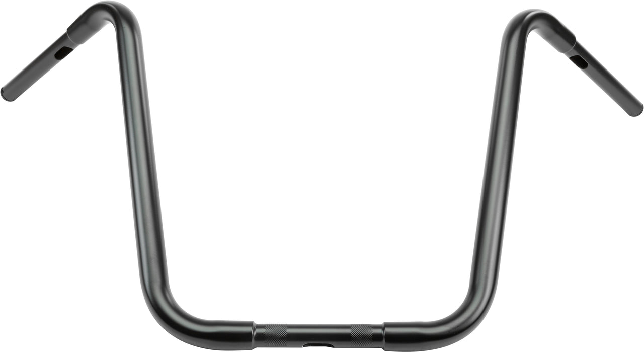 18" Satin Black Ape Hangers 1" Thru Clamp  Tbw