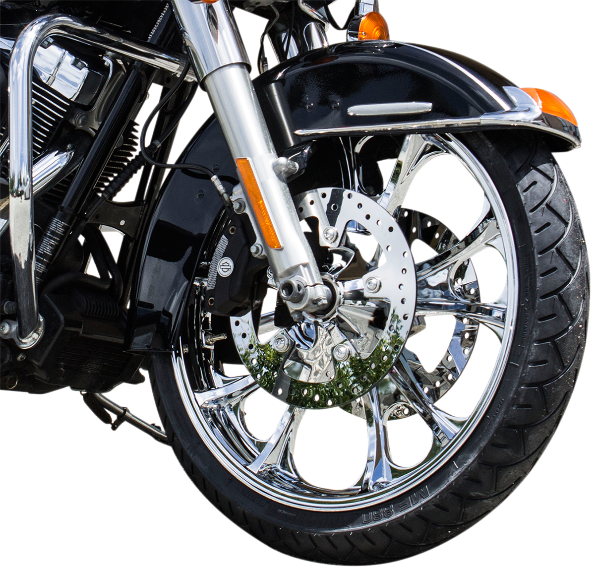 COASTAL MOTO Wheel - Largo 3D - Front - Dual Disc/without ABS - Chrome - 21x3.5 - '08+ FL 3D-LGO213CH