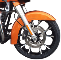 Thumbnail for COASTAL MOTO Wheel - Largo 3D - Front - Dual Disc/without ABS - Black Cut - 21x3.5 - '08+ FL 3D-LGO213BC