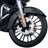 Thumbnail for COASTAL MOTO Wheel - Atlantic 3D - Front - Dual Disc/without ABS - Black Cut - 21x3.5 - '08+ FL 3D-ATL213BC