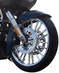 Thumbnail for COASTAL MOTO Wheel - Atlantic - Front - Dual Disc/without ABS - Chrome - 21x3.5 - '00-'07 FL 3D-ATL213CH07