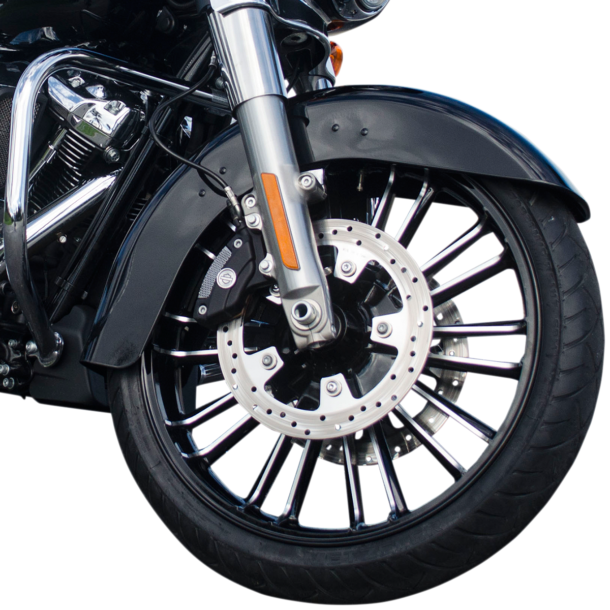 COASTAL MOTO Wheel - Atlantic - Front - Dual Disc/without ABS - Black Cut - 21x3.5 - '00-'07 FL 3D-ATL213BC07