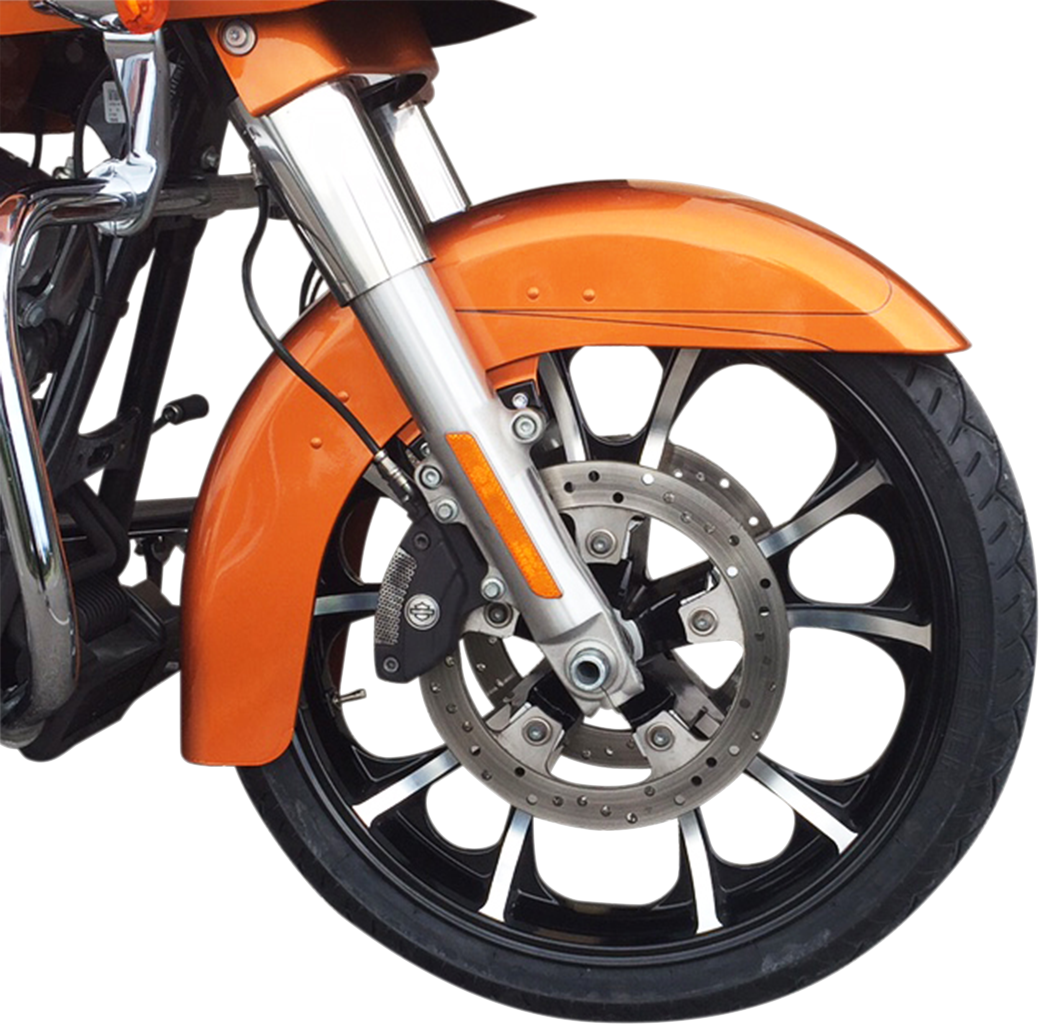 COASTAL MOTO Wheel - Largo - Front - Dual Disc/without ABS - Black Cut - 21x3.5 - '00-'07 FL 3D-LGO213BC07