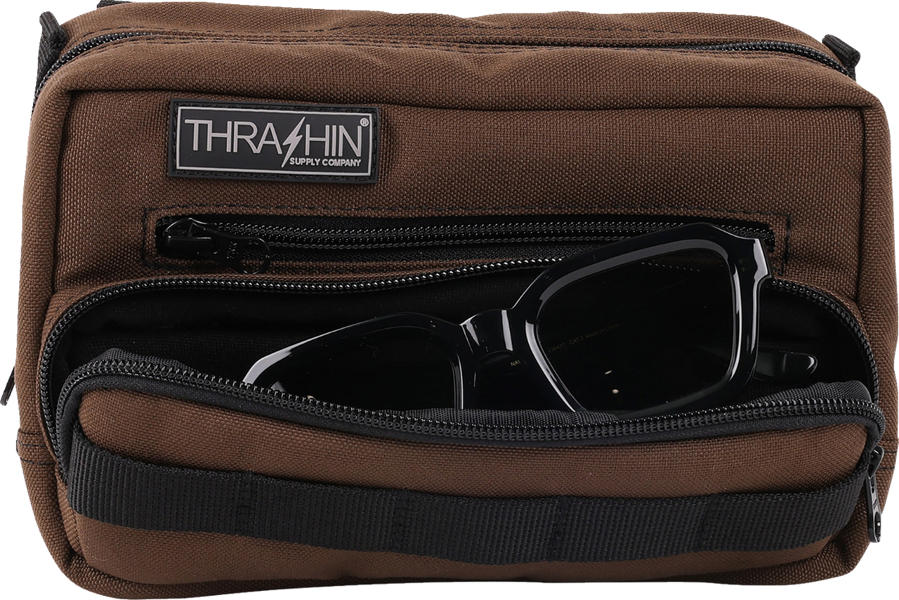 THRASHIN SUPPLY CO. Handlebar Bag Plus - Brown THB-0009