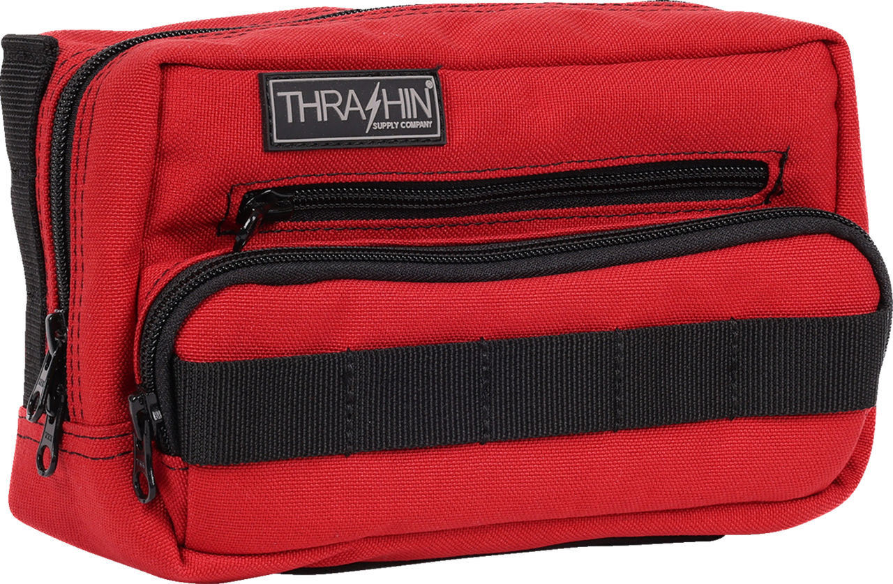 THRASHIN SUPPLY CO. Handlebar Bag Plus - Red THB-0017