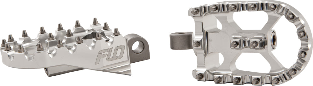 Moto Style Footpeg Set Silver 2"X3.125"