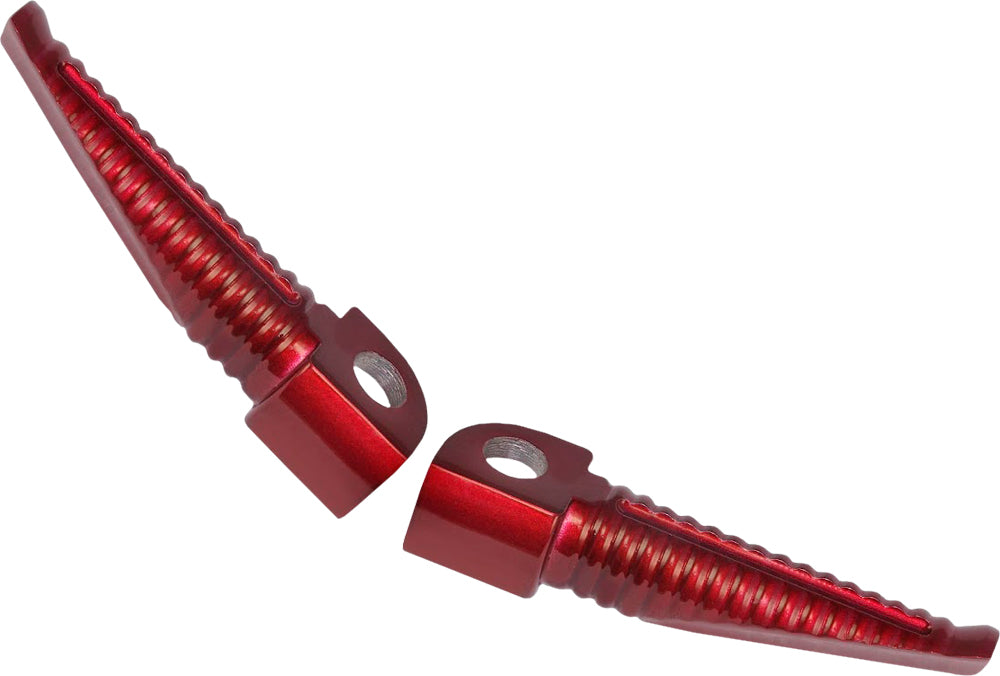 Billet Aluminum Footpegs Red Anodized