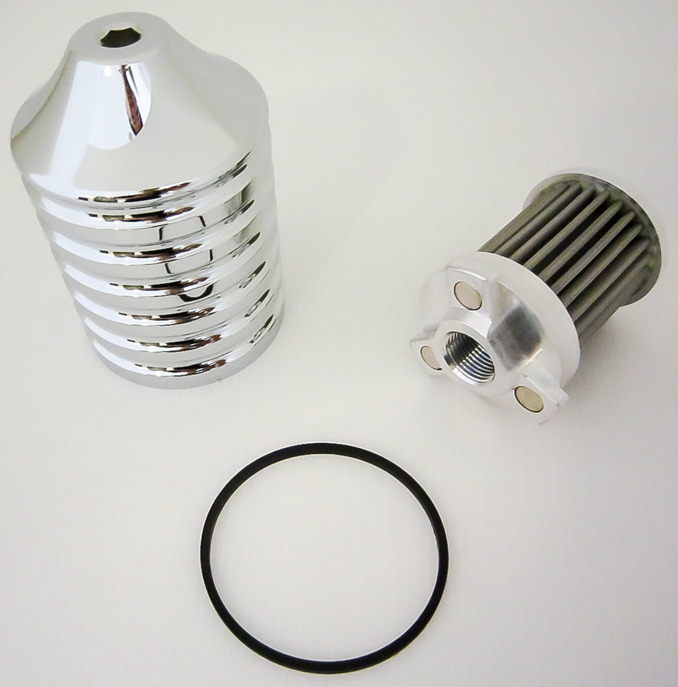 Billet Reusable Oil Filter Chrome Xl 85 20