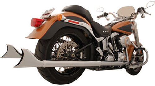 Sharktail Duals Chrome 2.5"Odx39" `97 06 Softail