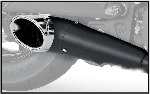 2 1 Turnout Black W/Chrome Tip `14 Up Scout