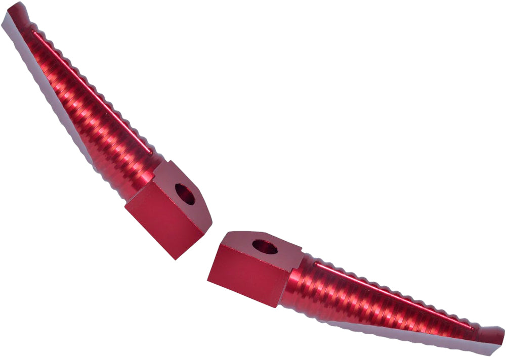 Billet Aluminum Footpegs Red Anodized