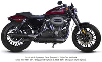 Thumbnail for Comp S Slip On Dyna/Sportster Black W/Cf End Cap