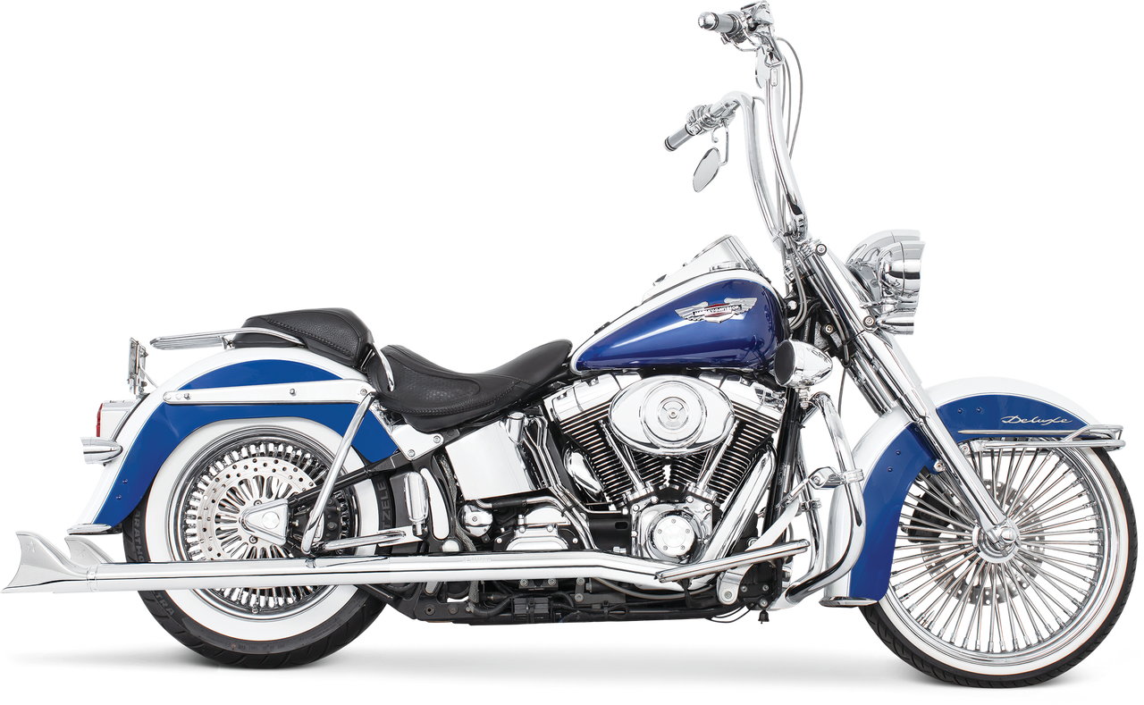 Sharktail Duals Chrome 2.5"Odx32" `97 06 Softail