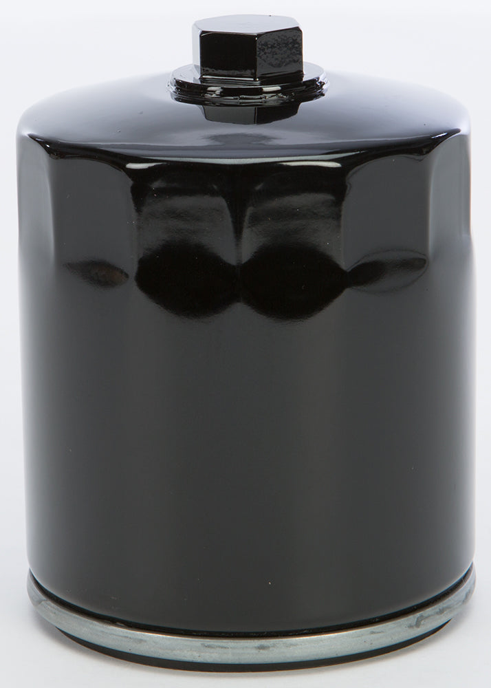 Hd Oil Filter Black Twin Cam W/Hex Nut
