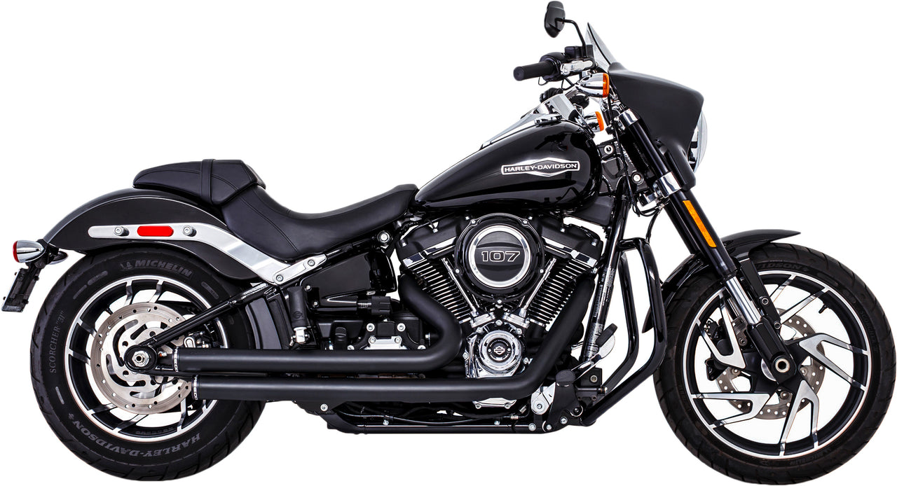 Independence Staggered Black W/Black Tip M8 Softail