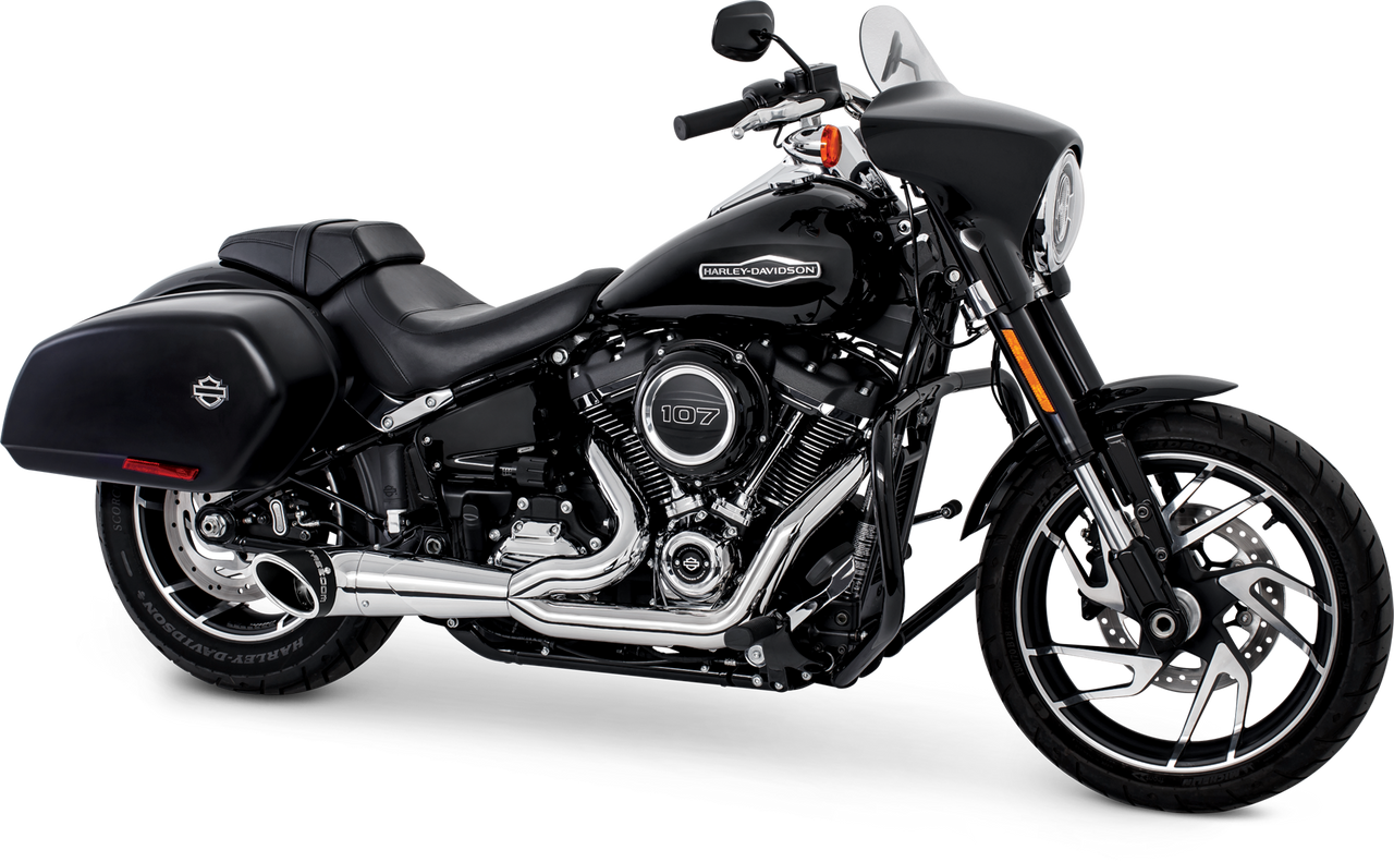 Turnout 2 1 Chrome W/Black Tip `86 17 Softail