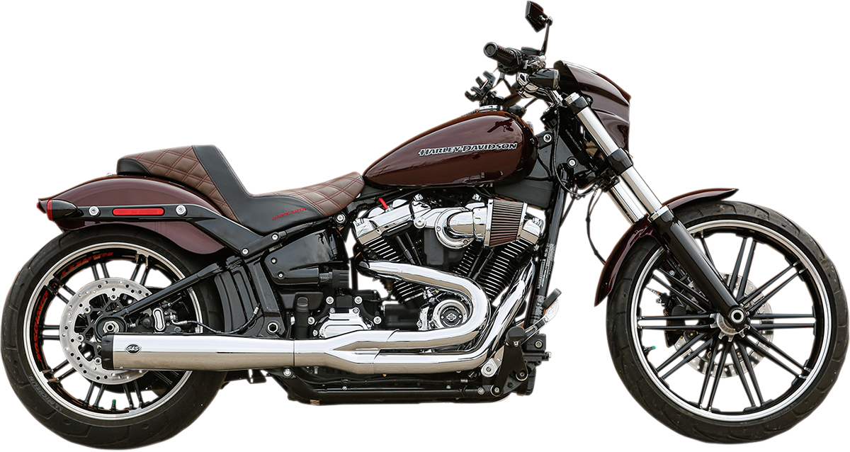 S&S CYCLE 2:1 Exhaust for M8 Softail - Chrome 550-0858