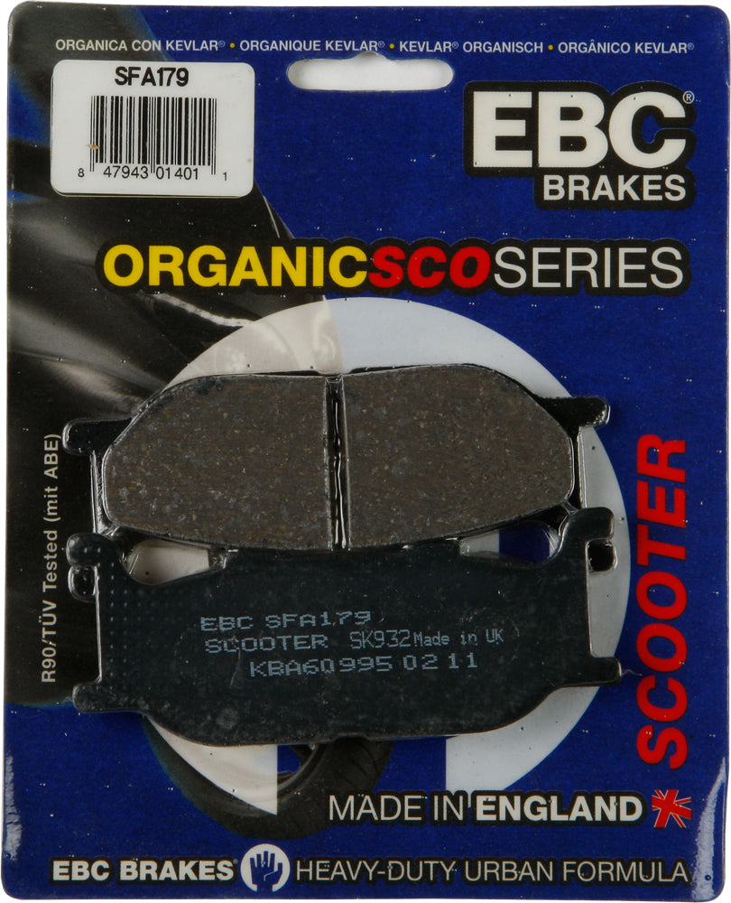 Brake Pads Sfa179 Organic