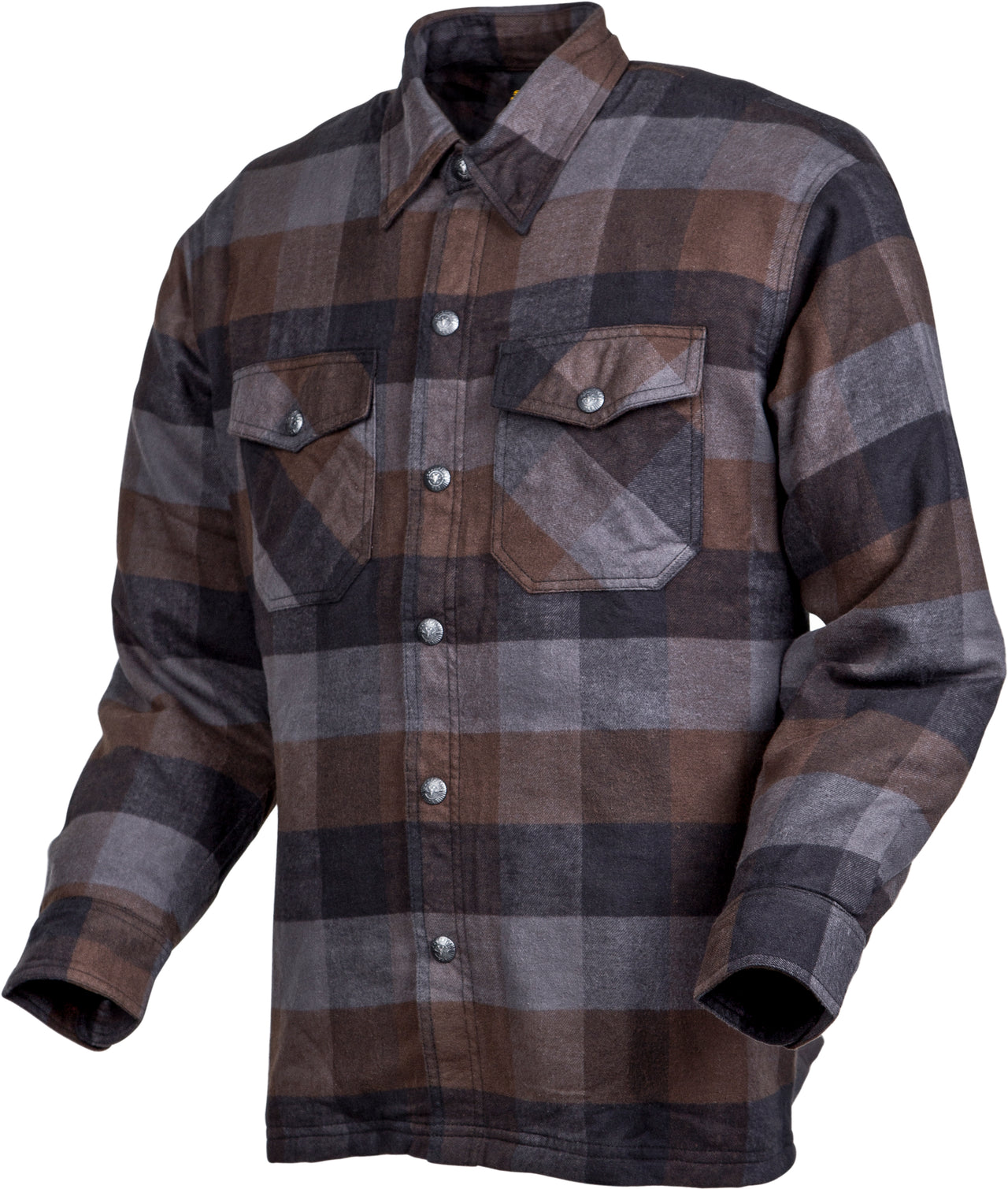 SCORPION EXO Covert Moto Flannel - Black/Brown/Grey, Large (Part Number: 13603-5)