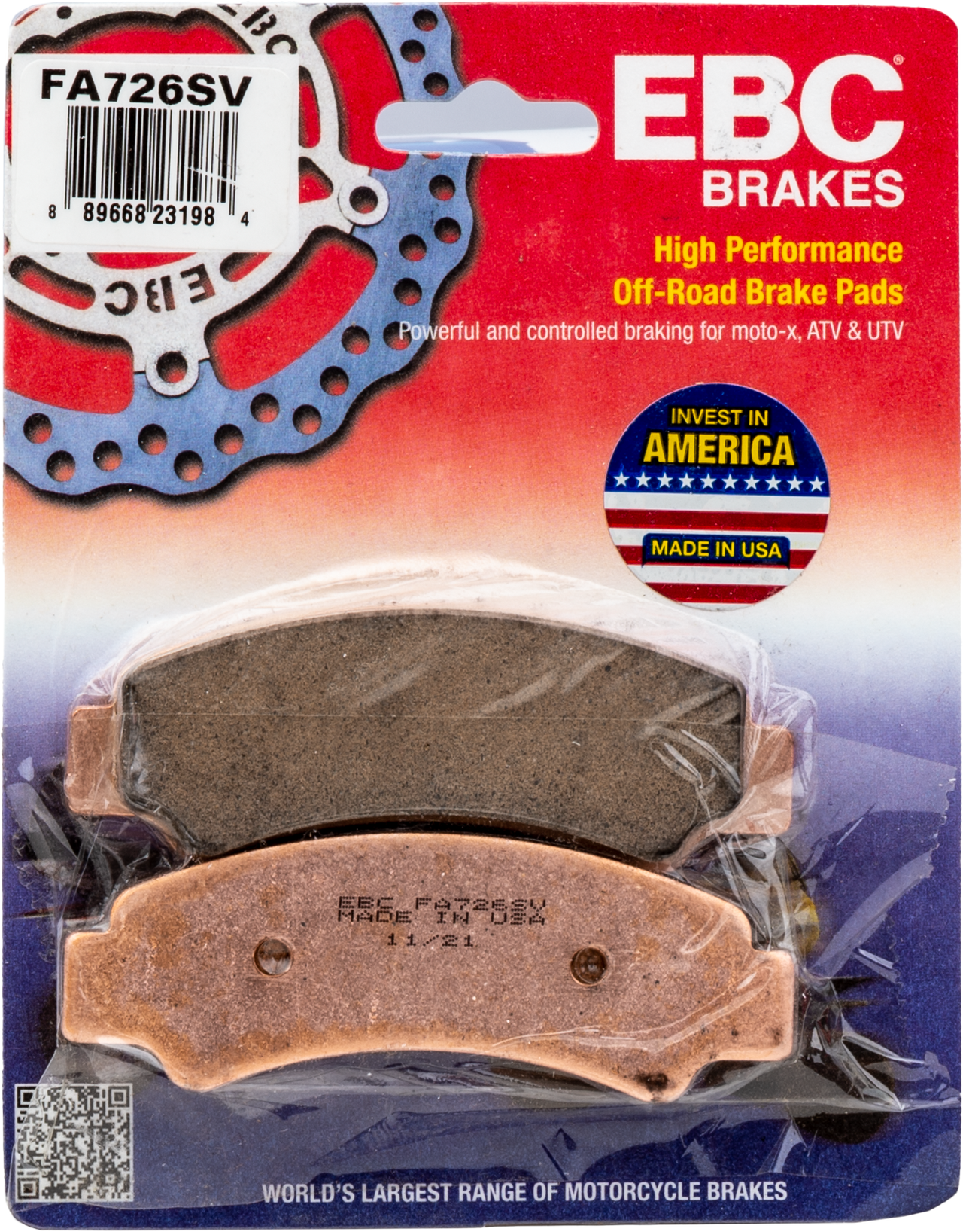 Brake Pads Fa726sv Severe Duty Sv Series
