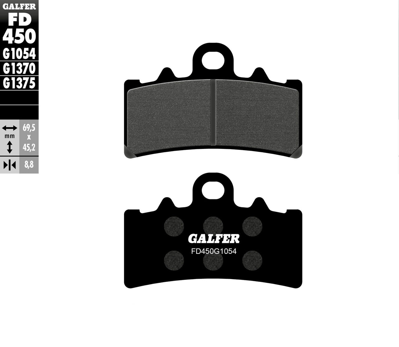 Brake Pads Semi Metallic Fd450g1054