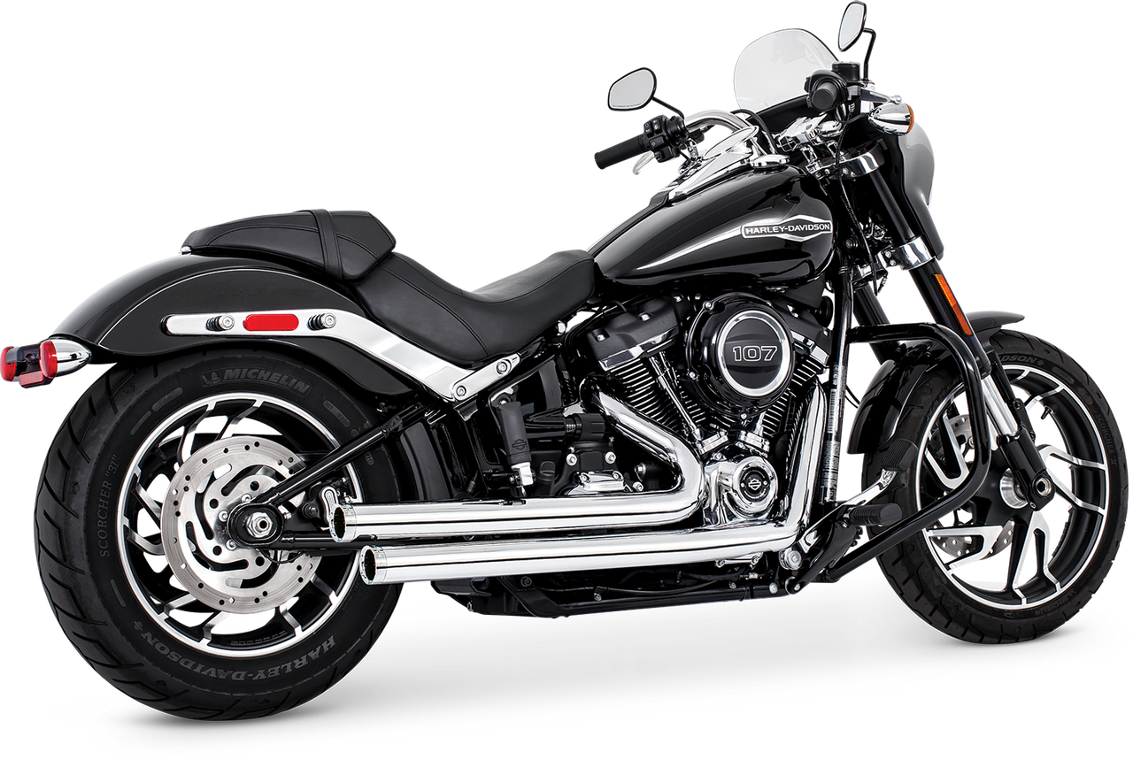 Independence Staggered Chrome W/Chrome Tip M8 Softail