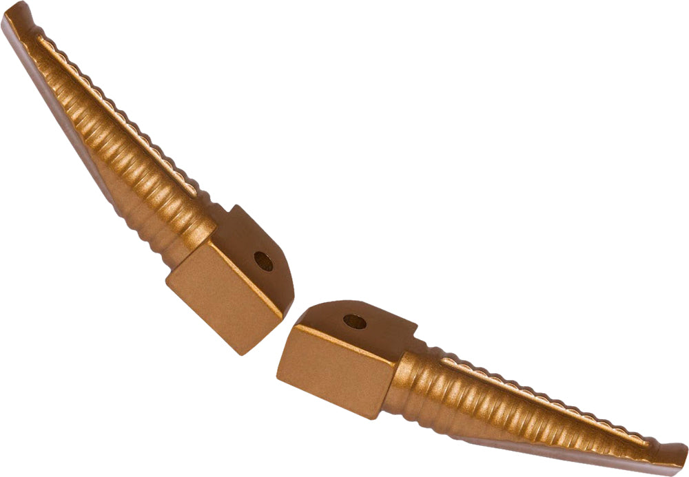 Billet Aluminum Footpegs Gold Anodized