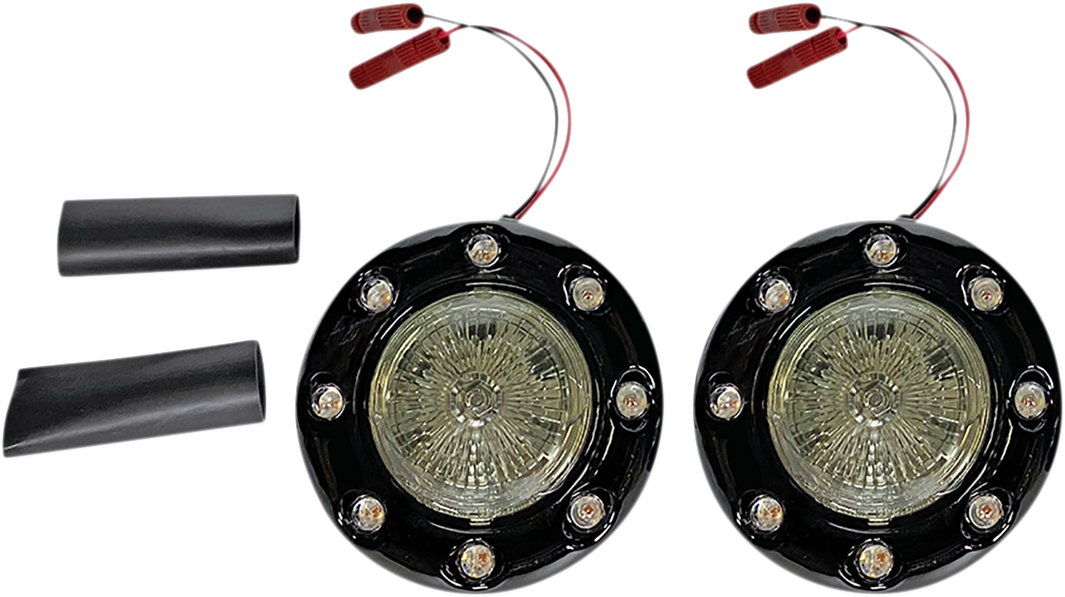 CUSTOM DYNAMICS ProBEAM? Bullet Ringz* LED Turn Signals - Black/Smoke PB-BR-RR-IND-BS