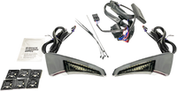 Thumbnail for CUSTOM DYNAMICS Sequential Tour Pak Seat Back Rest LED Lights - Chrome/Smoke - FLH CD-TPBR-14-SC