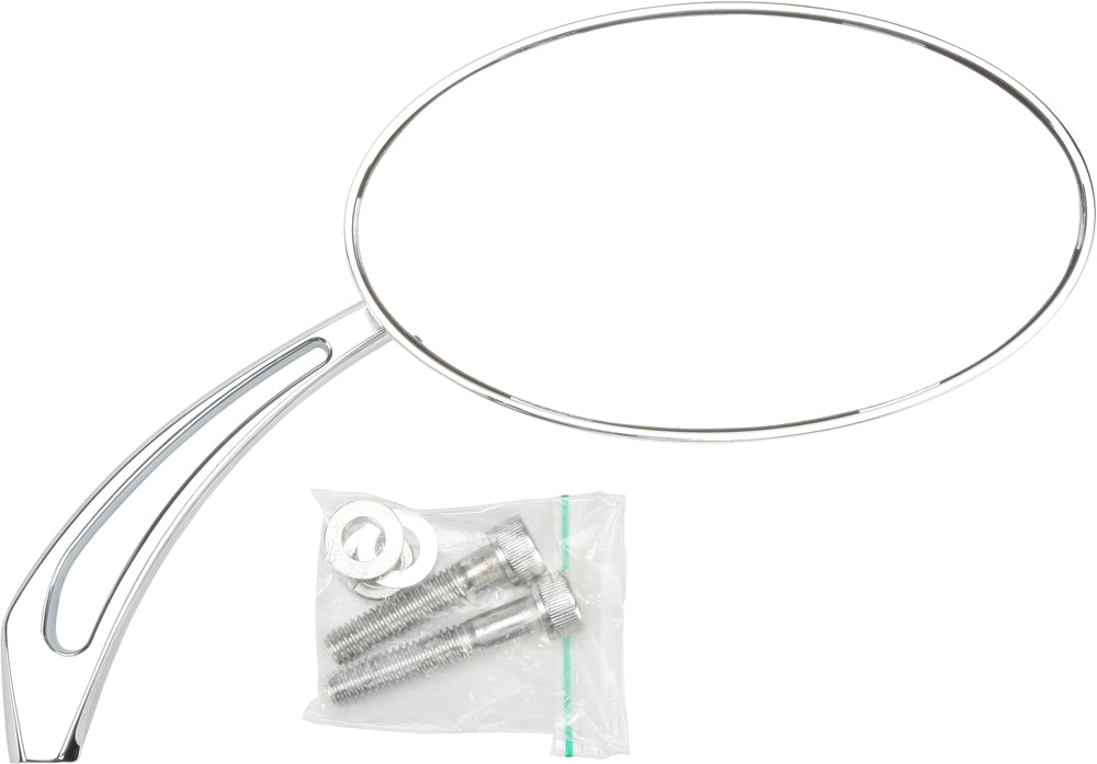 Oval Arrow Mirror Chrome