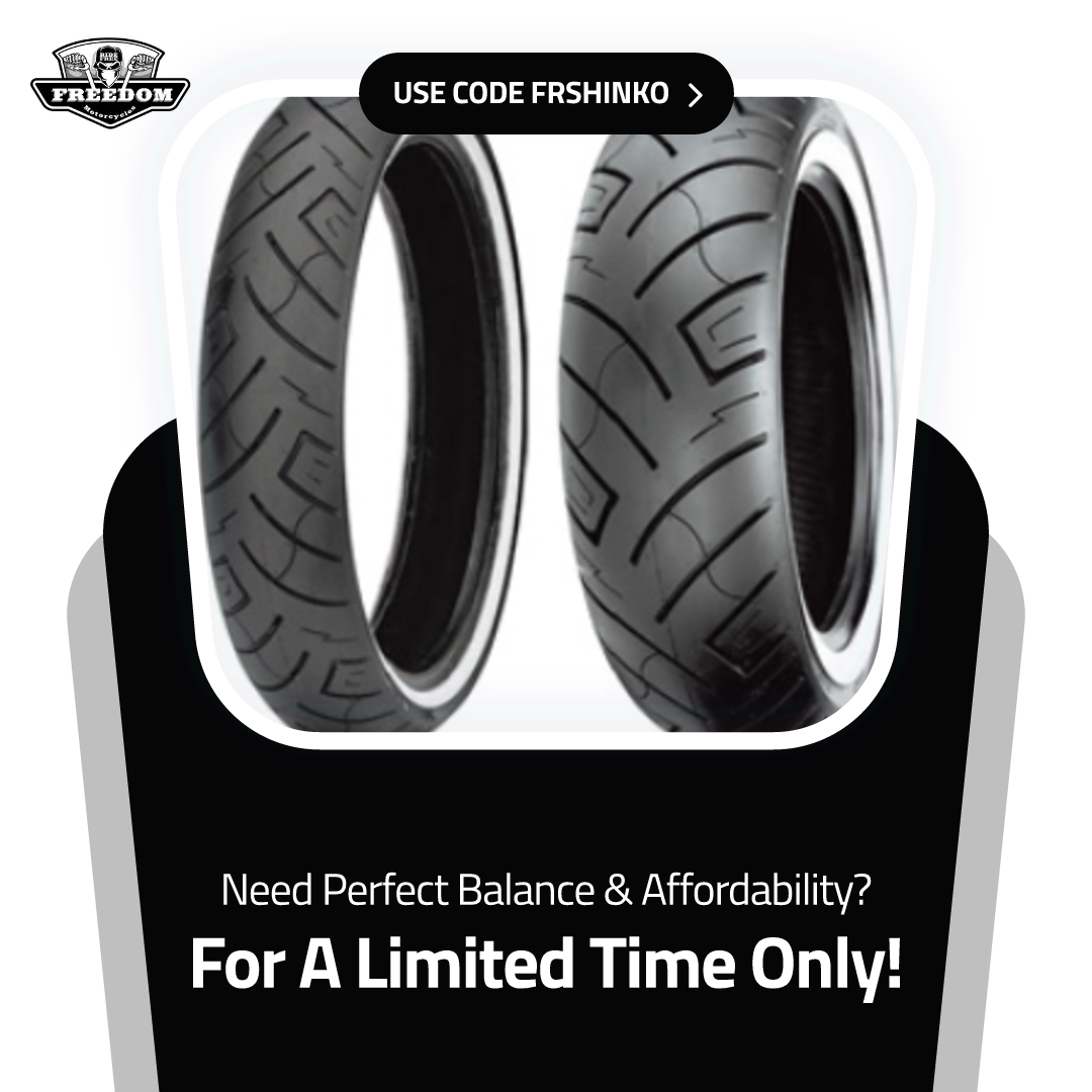 Road King Whitewall Tire Bundle -21" Front 16" Rear