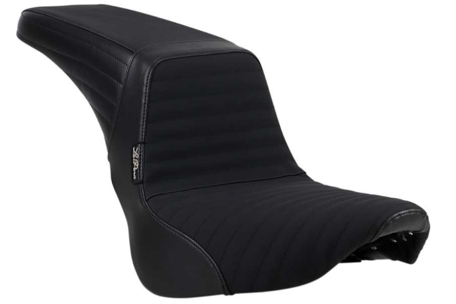 LE PERA Kickflip Seat - Pleated w/ Gripp Tape - Black - Softail '18-'23 LYX-590PTGP
