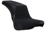 Thumbnail for LE PERA Kickflip Seat - Pleated w/ Gripp Tape - Black - Softail '18-'23 LYX-590PTGP