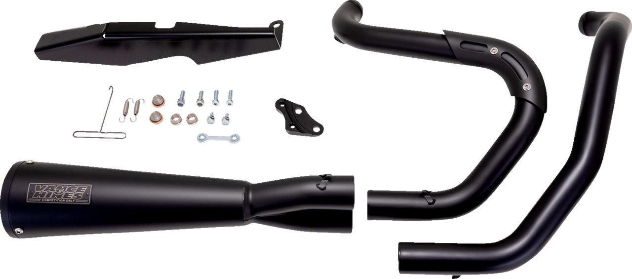 VANCE & HINES 2-into-1 Upsweep PCX* Exhaust System - Stainless Steel - Black 47328