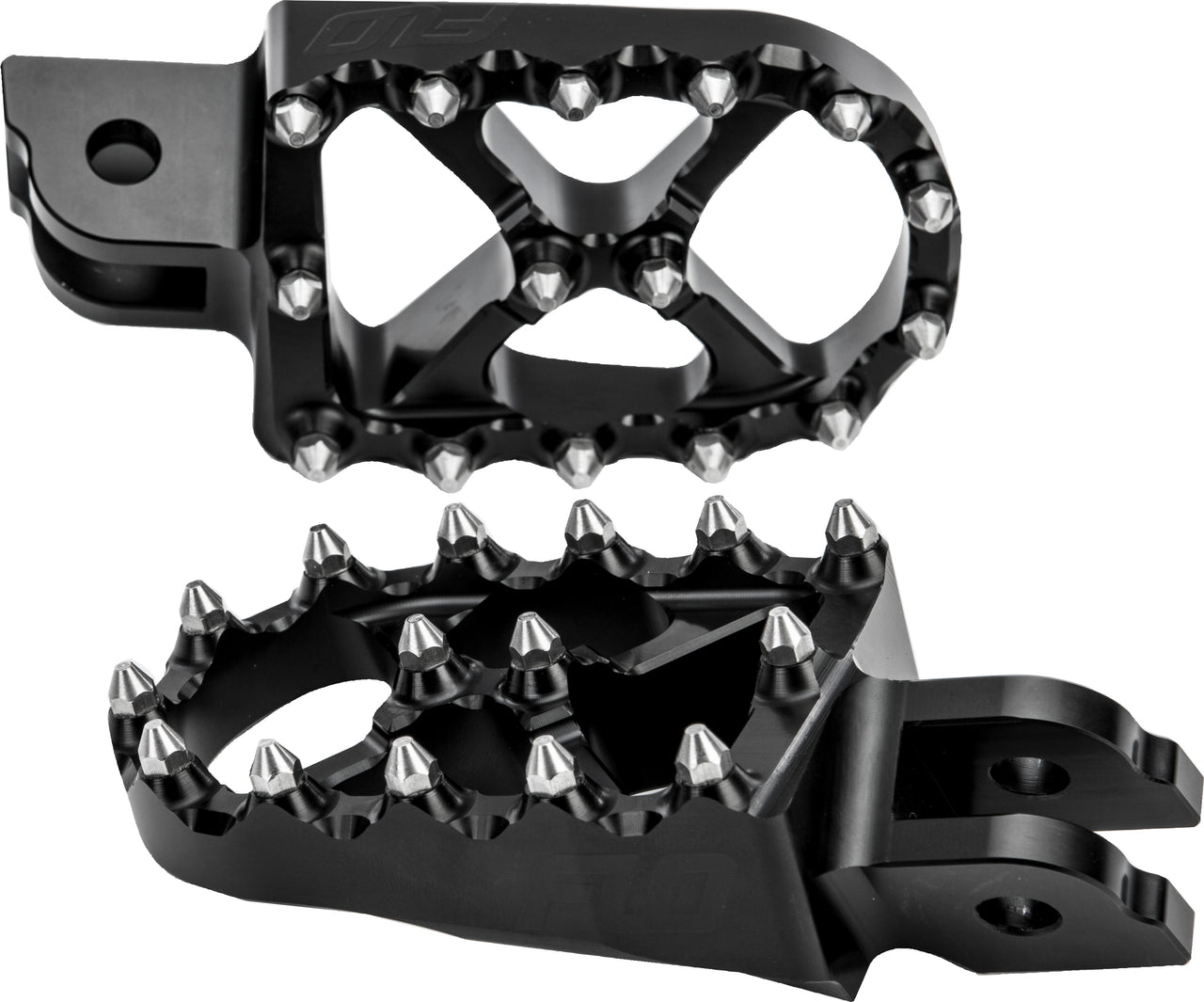 Moto Style Footpeg Set Black 2"X3.125"