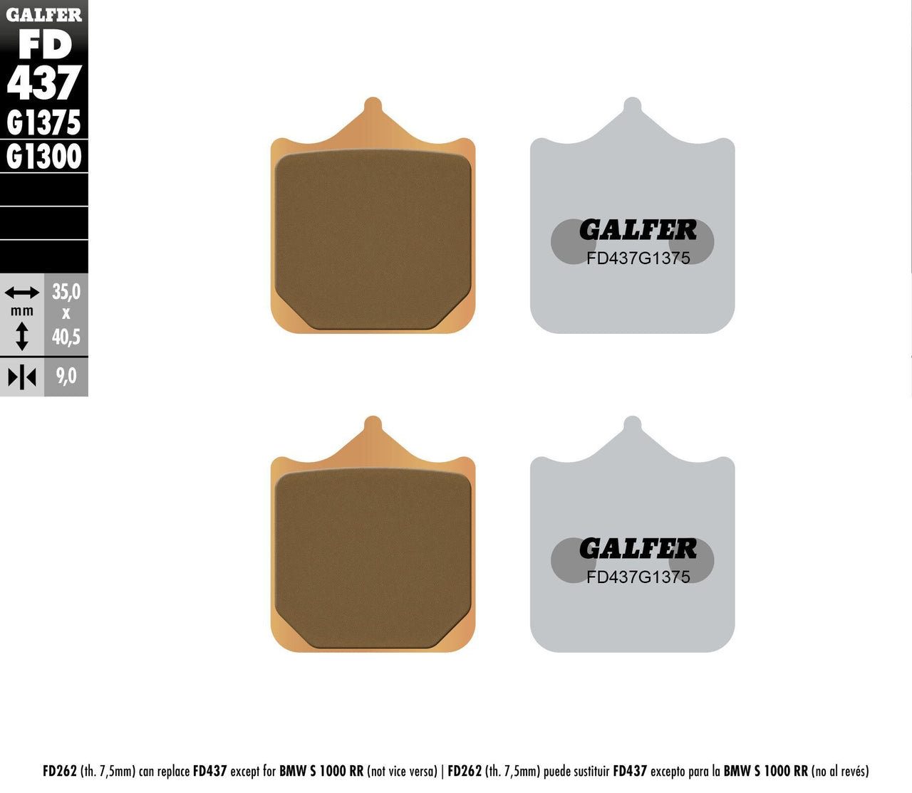 Brake Pads Sintered Ceramic Fd437g1375