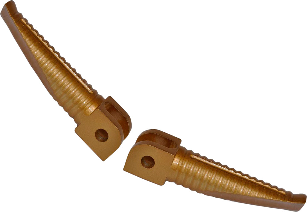 Billet Aluminum Footpegs Gold Anodized