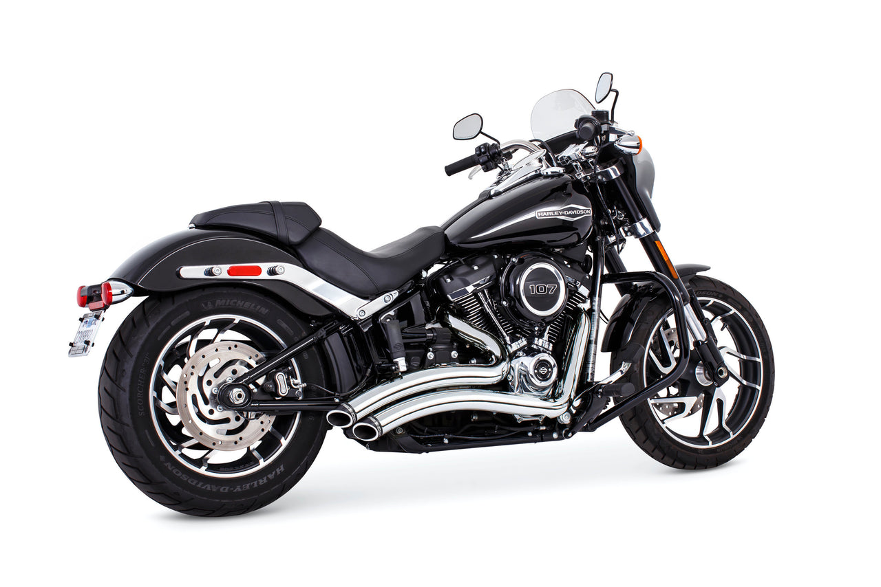 Sharp Curve Radius Chrome W/Black Tip M8 Softail
