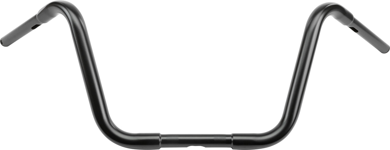 12" Satin Black Ape Hangers 1" Thru Clamp  Tbw