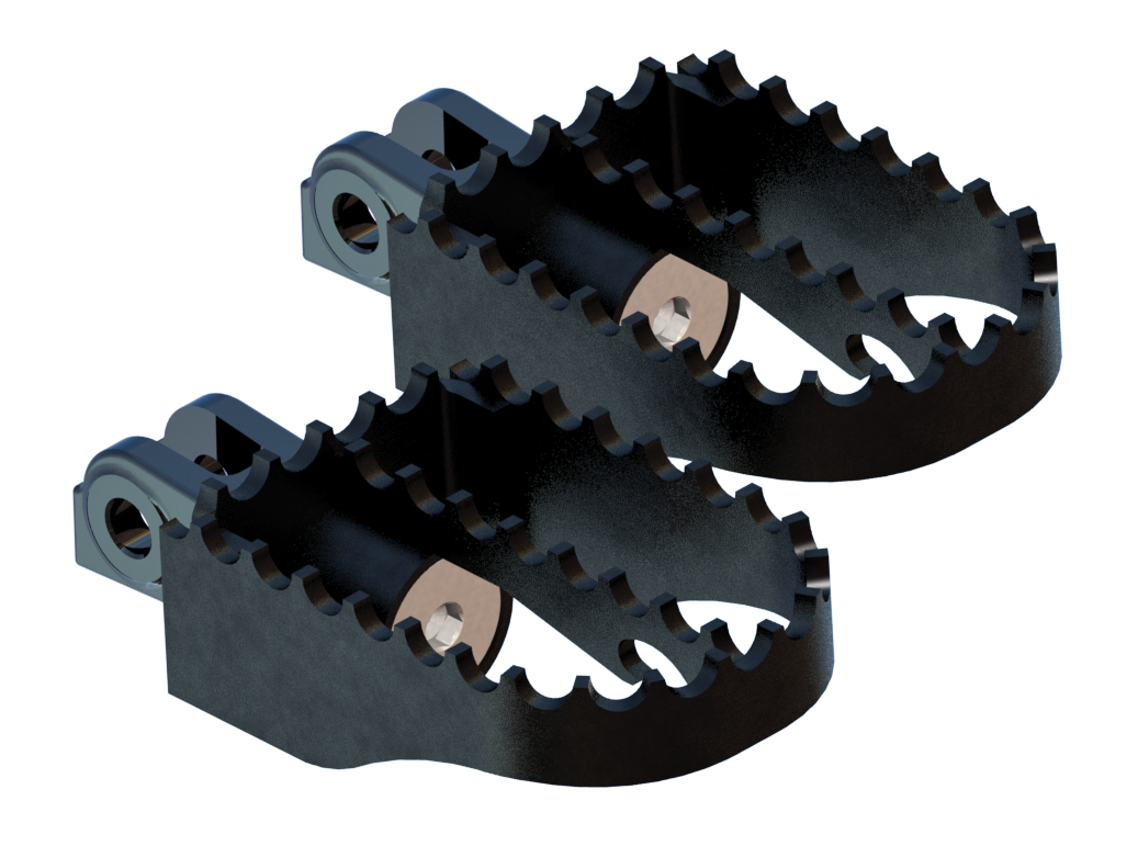 Mx Style Style Foot Pegs Rider Black