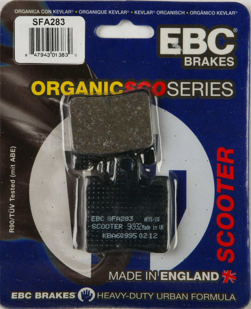 Brake Pads Sfa283 Organic