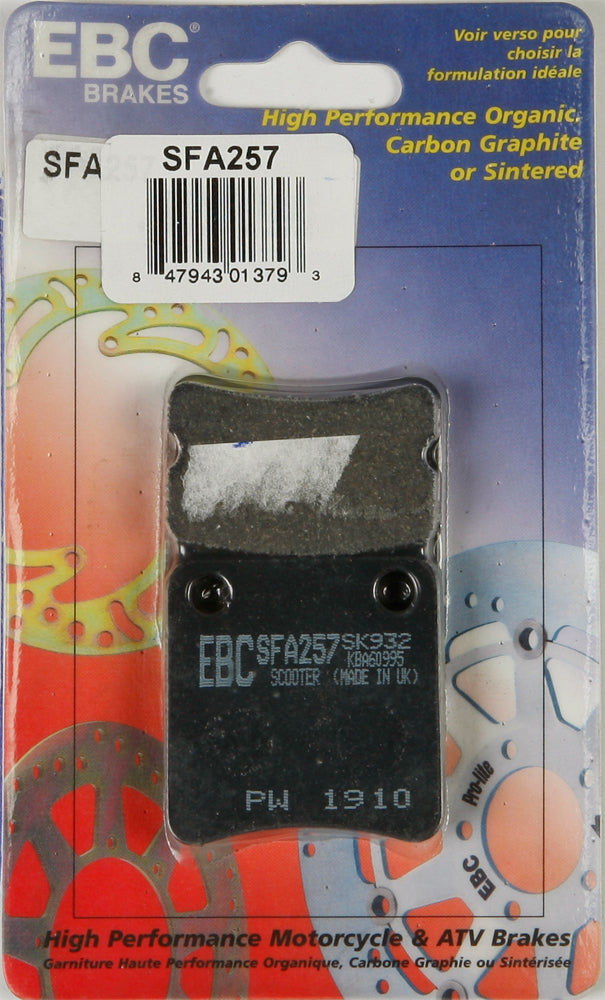Brake Pads Sfa257 Organic