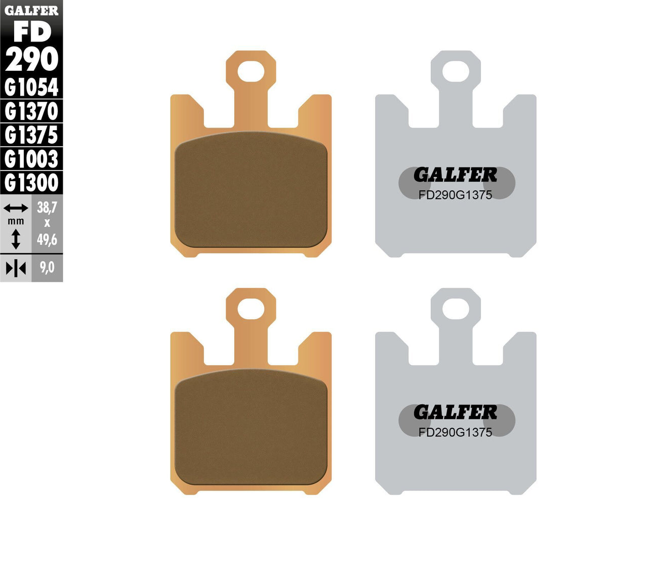 Brake Pads Sintered Ceramic Fd290g1375