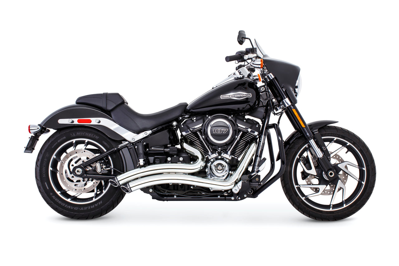 Sharp Curve Radius Chrome W/Black Tip M8 Softail