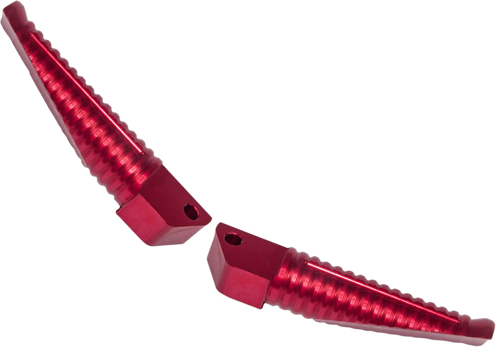 Billet Aluminum Footpegs Red Anodized
